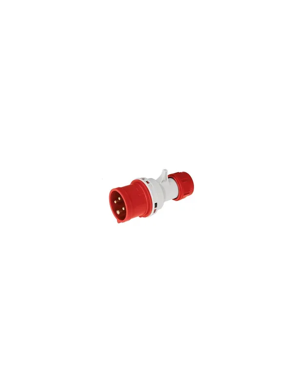 Spina elettrica industriale cee rosso diritta 380v 3p+t 16a elettrocanali Esclusivo
