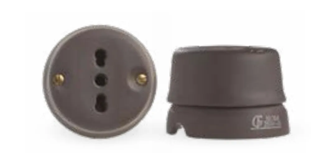 Presa bivalente Marrone Standard Ita Ø60mm 10-16A 250V Gambarelli - AX00200 Super Prezzo