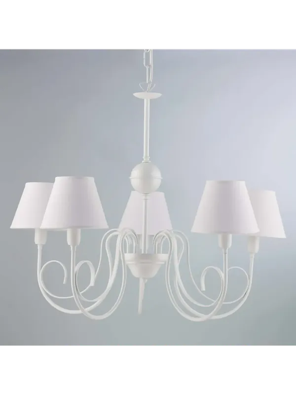 Ordina Subito Lampadario contemporaneo classico 5 luci LGT Agata bianco