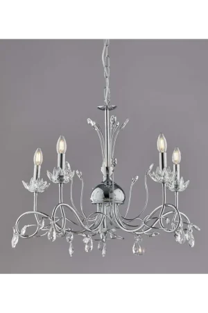 Affare Lampadario moderno con cristalli 5 luci LGT kos cromato design swarovsky