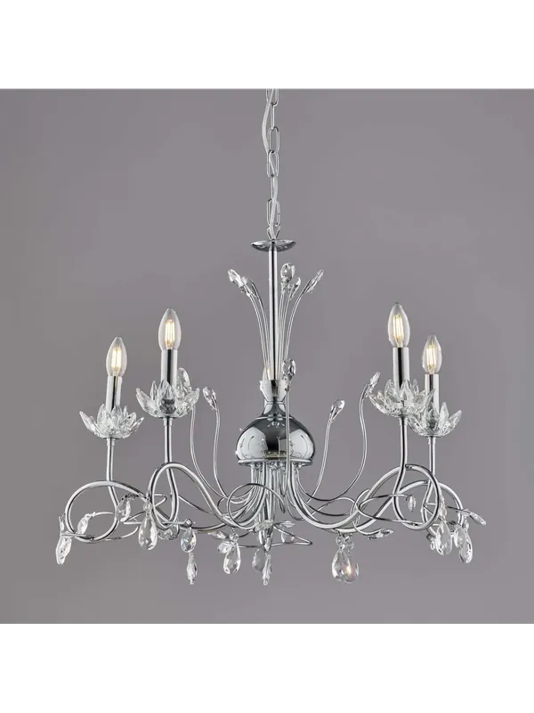 Affare Lampadario moderno con cristalli 5 luci LGT kos cromato design swarovsky