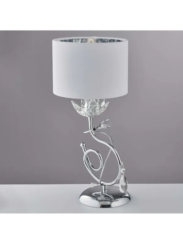 Lumetto moderno con cristalli 1 luce LGT kos cromato design swarovsky Più Venduto