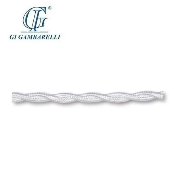 Prezzo Basso Cavo Elettrico Gambarelli Trecciato Bianco 3x0,75mm² 3 metri - 10007.B3