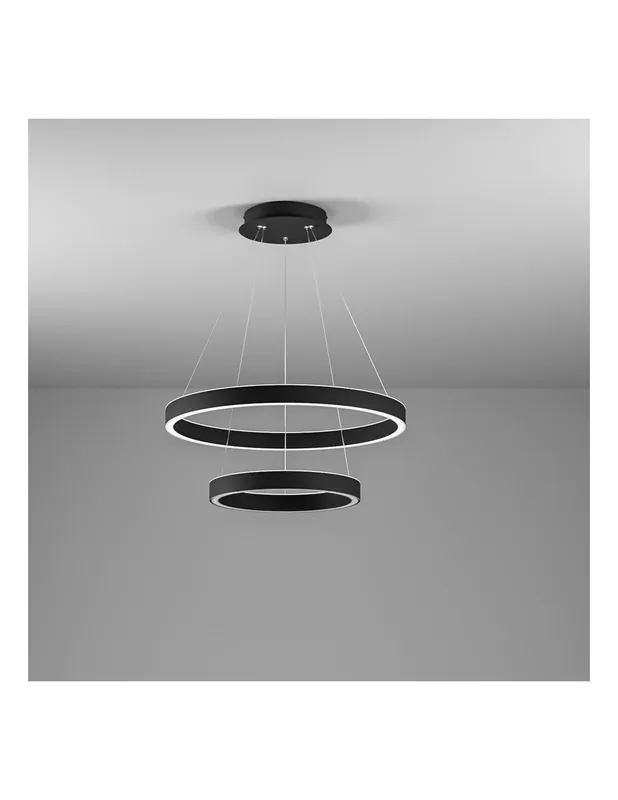 Gea Luce Criseide S/2P Nero lampada a sospensione Occasione Imperdibile