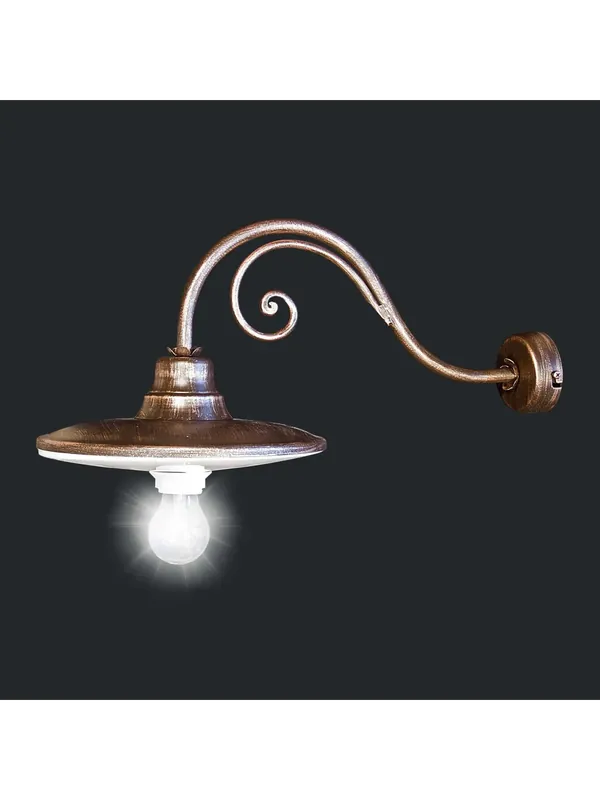 Applique classico rustico in ferro battuto 1 luce BGA 1807-A Offerta Limitata