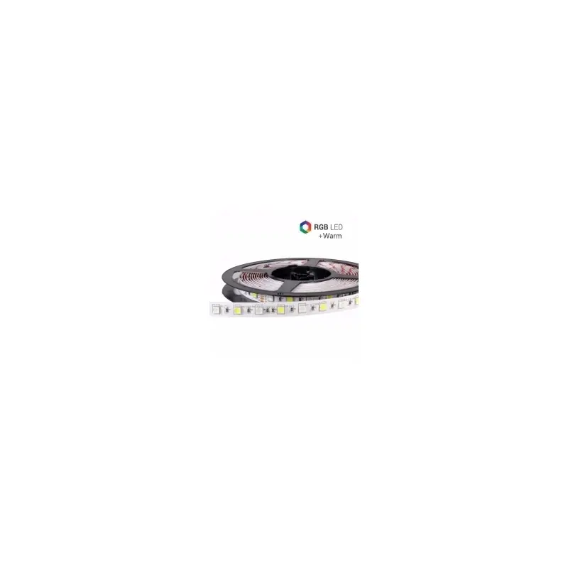 Offerta Speciale strip striscia led 12v ip65 stagna 72w smd5050 rgb+luce calda 5 metri 017