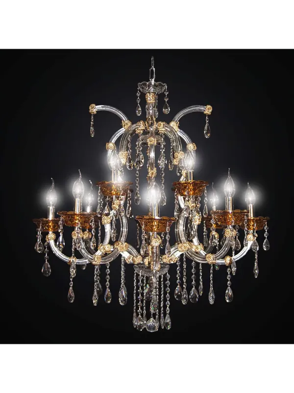Lampadario classico cristallo design swarovsky 12 luci BGA 1803-8-4 oro Più Venduto