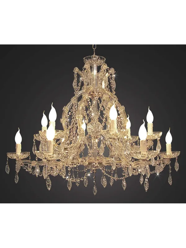 Spedito Oggi Lampadario classico cristallo design swarovsky 12 luci BGA 1640-6-6
