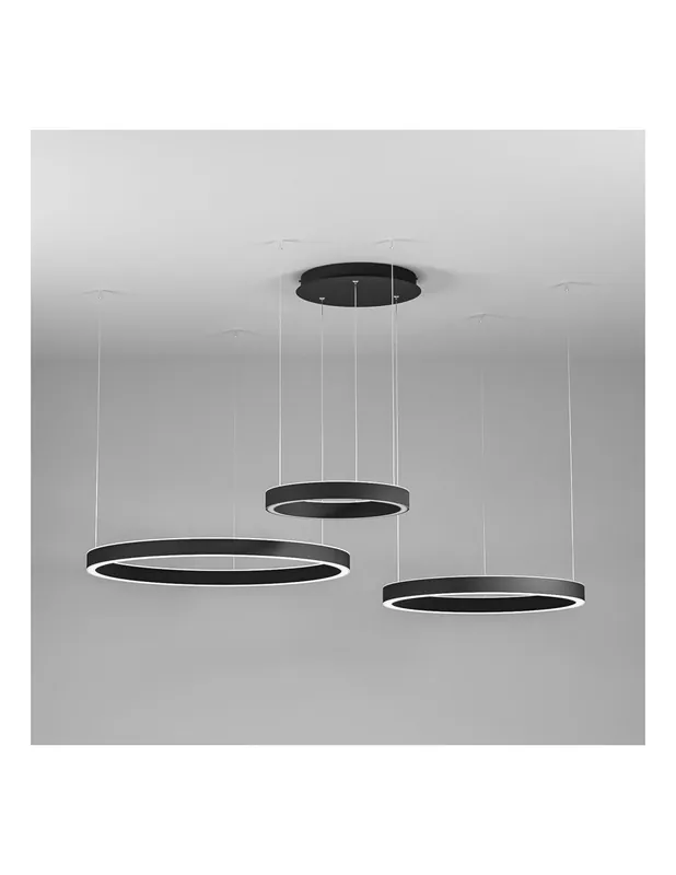 Gea Luce Criseide S/3D Nero lampada a sospensione Ultimissimo Modello