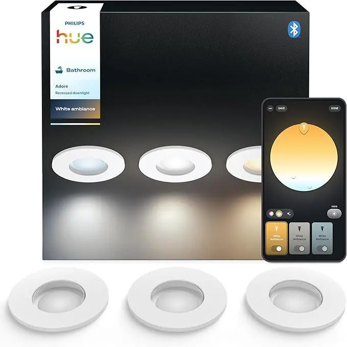 Faretto da incasso smart bagno luce bianca regolabile PHILIPS HUE 307302000 Subito Disponibile