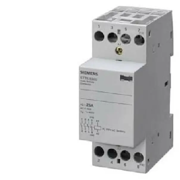 Compra Adesso Contattore Siemens 4 NA 25 A 230 V AC Montaggio su Guida DIN - 5TT58300