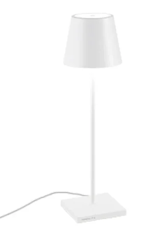 Lampada da Tavolo Zafferano Poldina Bianca 230V Luce Calda 2200–2700-3000K - LD0345B3 Promozione