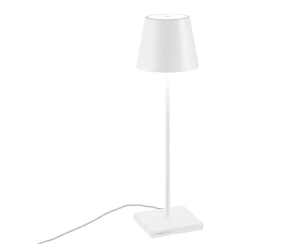 Lampada da Tavolo Zafferano Poldina Bianca 230V Luce Calda 2200–2700-3000K - LD0345B3 Promozione