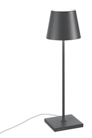 Compra Oggi Stesso Lampada da Tavolo Zafferano Poldina Grigio scuro 230V con LED Integrato Luce Calda 2200–2700-3000K - LD0345N3