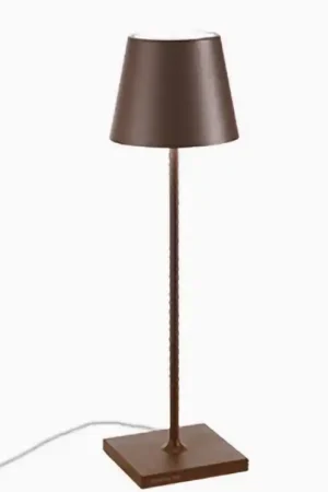Lampada da Tavolo LED Zafferano Poldina Corten 230V Luce Calda Regolabile - LD0345R3 Acquista Ora