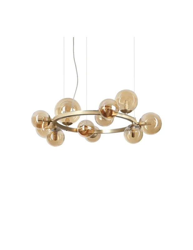 Ideal Lux Perlage SP11 lampadario sospensione per salone-ambra Di Tendenza