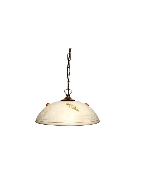 Lampadario a sospensione d.30 classico in ceramica girasole 1 luce coll. Terry Ultima Occasione