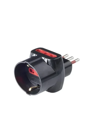 Bestseller Tripla spina adattatore 10a+t+unel bivalente nero RS78046T