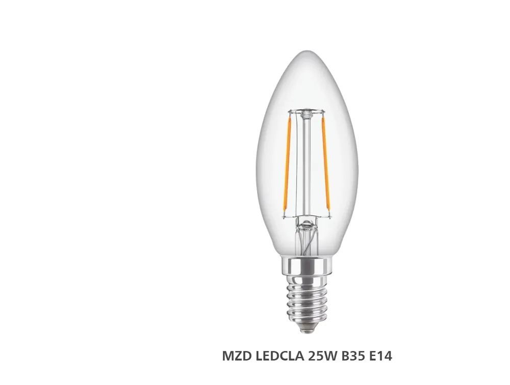 Lampadina candela LED vetro E14 2W 250lm 2700K PHILEDCAN25G2 Super Prezzo