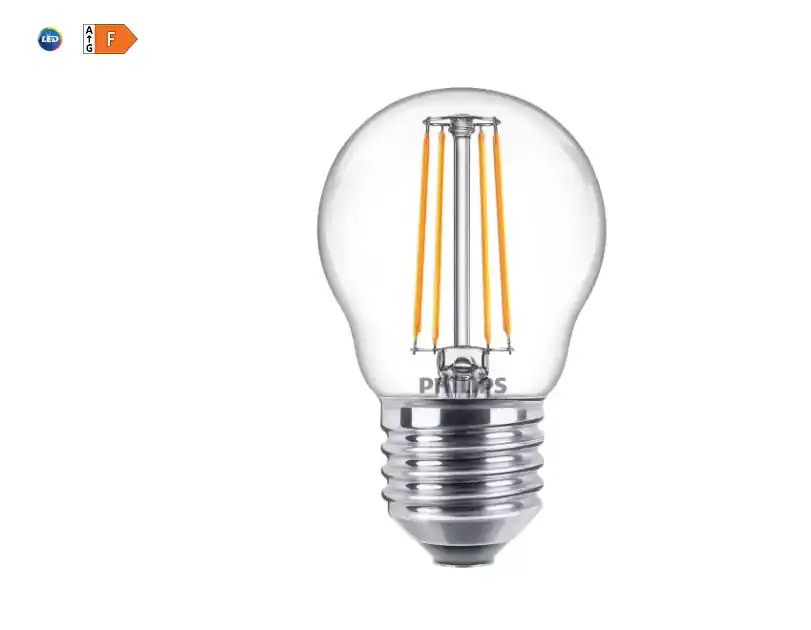 Offerta Limitata Lampadina LED sferica filamento vetro E27 4.3W PHILEDLUS40G2 bianco caldo