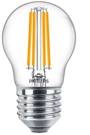 Economico Lampadina LED Filamento P45 6.5W Attacco E27 Philips PHILEDLUS60G2