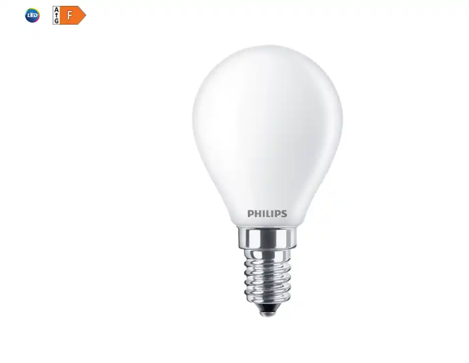 Lampadina LED sferica E14 470lm 2700K PHILIPS INCALUS40E14G2 vetro smerigliato basso consumo Economico