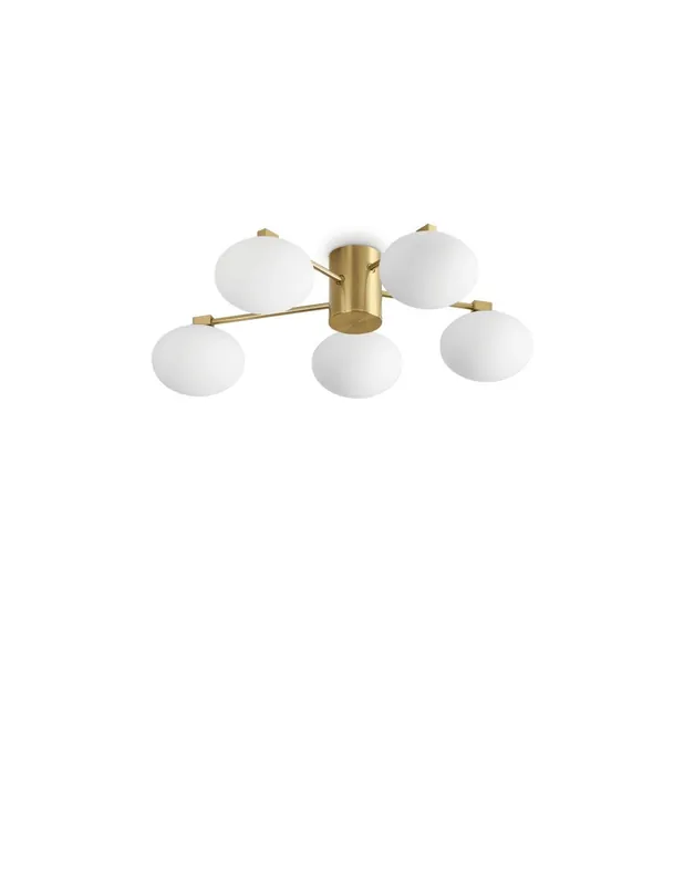 Ideal Lux Hermes PL5 D60 plafoniera da soggiorno a 5 luci Popolare