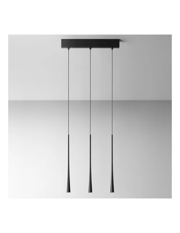 Gea Luce Dafne S/3P Nero lampada a sospensione Occasione