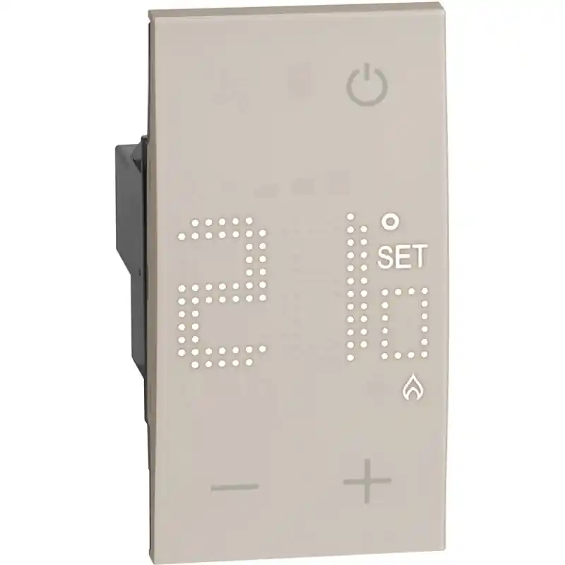 bticino living now termostato ambiente elettronico 230v con display retroilluminato colore sabbia bticino km4441 Esclusivo