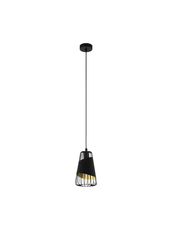 Occasione Imperdibile Lampadario moderno design nero e oro 1 luce GL0503