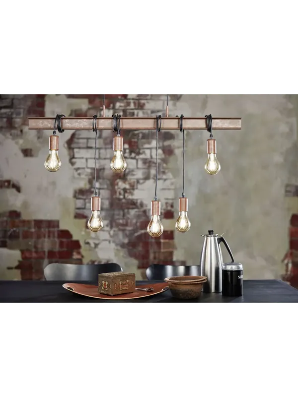 Lampadario vintage rustico ruggine 6 luci GL0506 Direttamente Dal Produttore