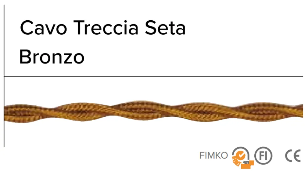 Cavo treccia seta bronzo 10 m Gambarelli - 34607 Vendita Finale