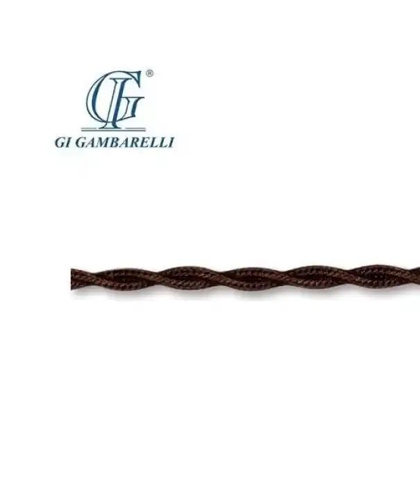 Cavo treccia seta marrone 3x0,75mm2 10 metri Gambarelli 34307 Prezzo Di Fabbrica