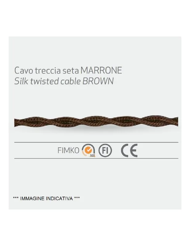 Cavo trecciato 3x1 seta marrone 10m Gambarelli - 34308 Bestseller