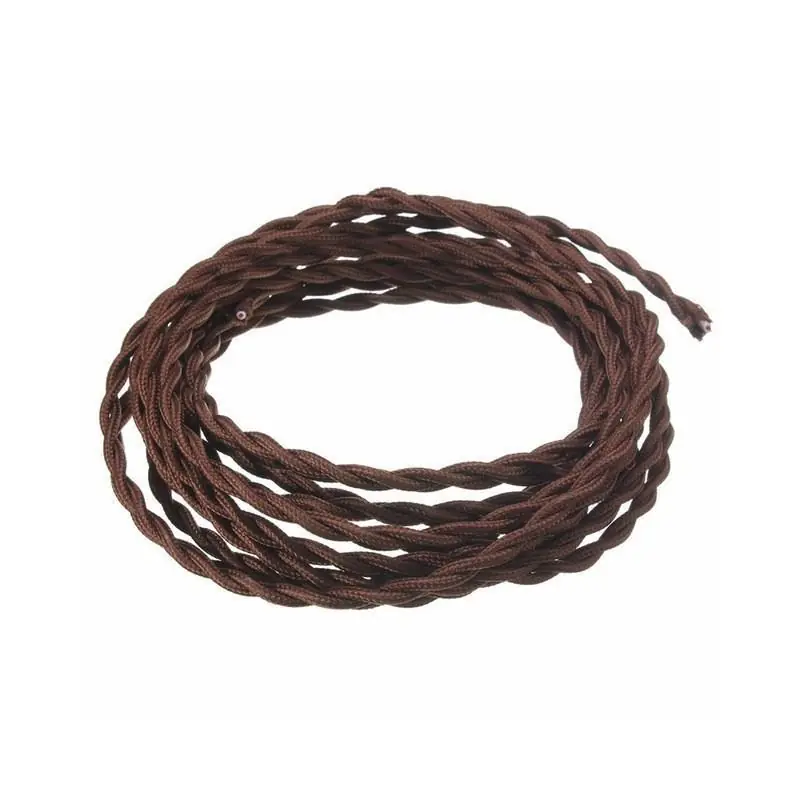 Cavo treccia tessile marrone 3x1.5mm 10 metri Gambarelli 34310 Prezzo Ridotto