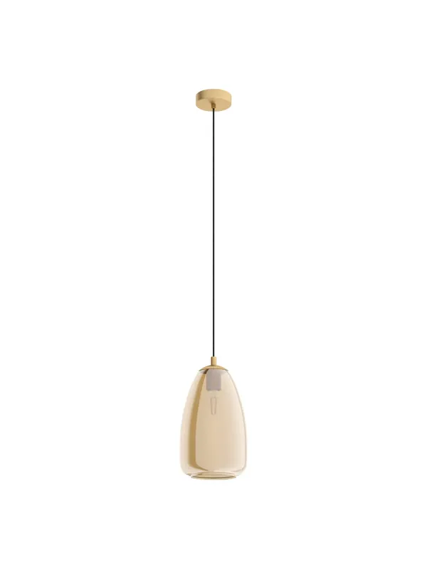 Lampadario moderno design vetro ambra 1 luce GL0592 Offerta Del Giorno