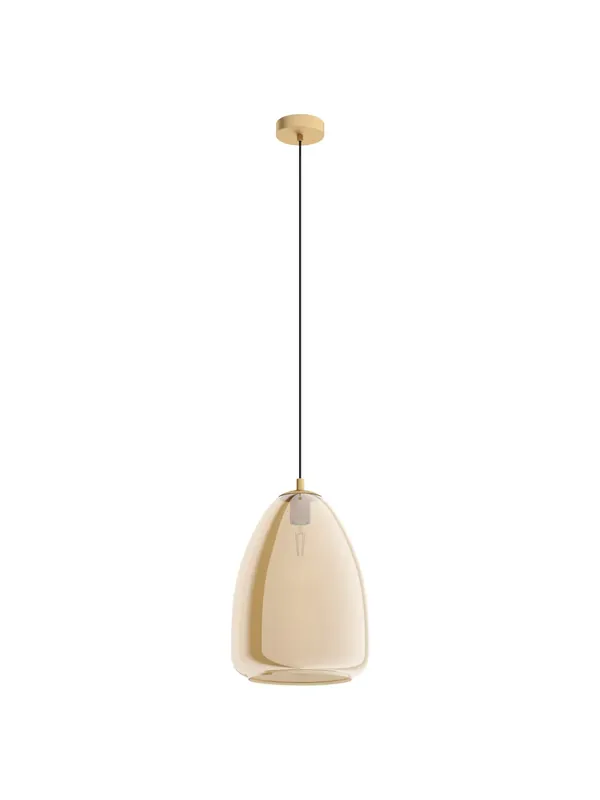 Scelto Dai Clienti Lampadario moderno design vetro ambra 1 luce GL0593