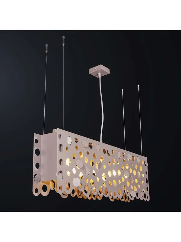 Lampadario moderno metallo laser tortora 5 luci BGA 3099-s80 Più Venduto