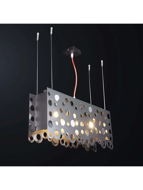 Prezzo Basso Lampadario moderno metallo laser grigio 3 luci BGA 3099-s60