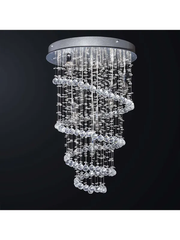 Compra Online Plafoniera moderna cascata cristallo design swarovsky 7 luci BGA 3098-50