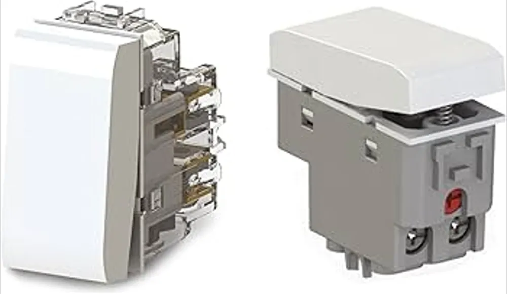 Interruttore, deviatore, invertitore e pulsante (NO/NC) 1P 16 A 250 V AC - 4BCCU.JW Professionale