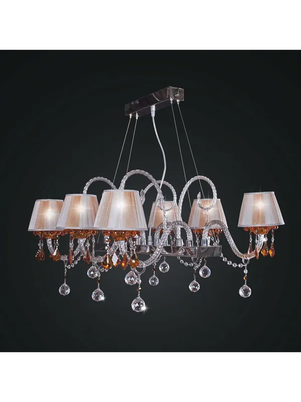 Bestseller Lampadario contemporaneo in cristallo design swarovsky 6 luci BGA 1801-6