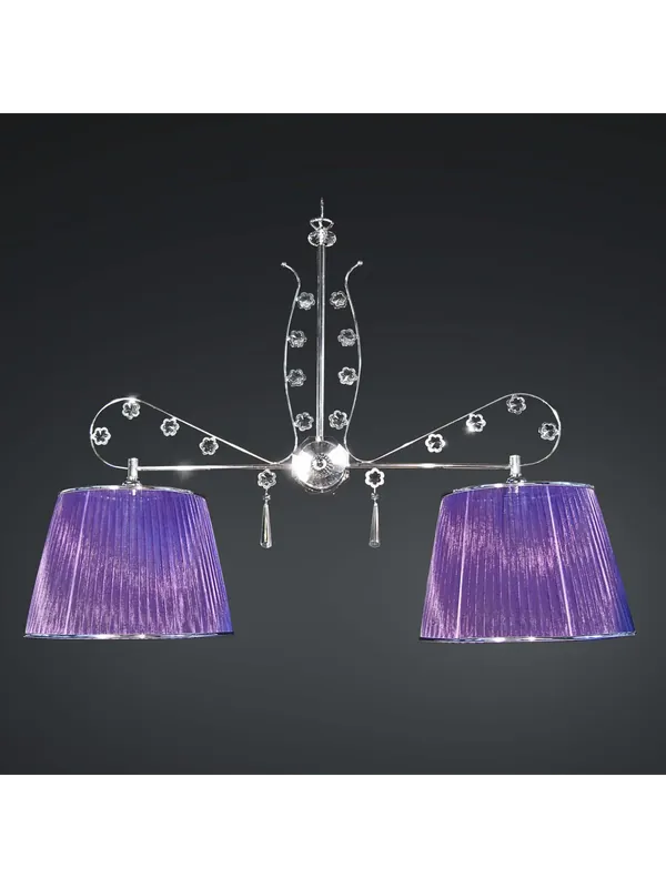 Soddisfatti O Rimborsati Bilanciere moderno cromato cristallo design swarovsky 2 luci BGA 1788-b2
