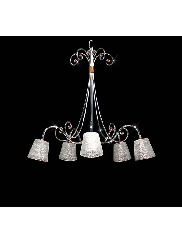 Lampadario moderno cromato cristallo a 5 luci BGA 1641-5 Consegna Rapida