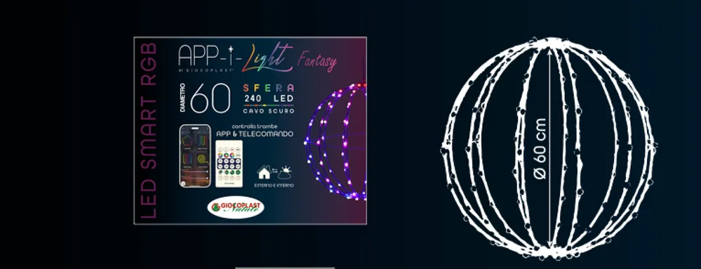 Sfera luminosa LED RGB controllo App diametro 60 cm 240 LED 14125031 Compra Online