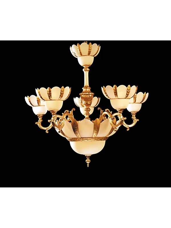 Non Perdere Lampadario classico in ottone oro satinato 5 luci BGA 1006-5