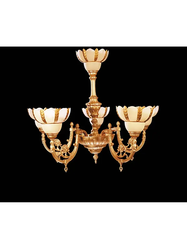 Lampadario classico in ottone oro satinato 5 luci BGA 1005-5 Acquista Ora