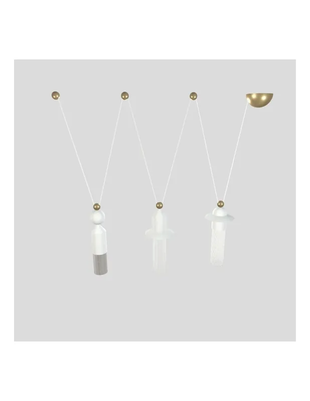 Occasione Imperdibile Masiero Nappe C3 lampadario cucina 3 luci dimmerabile bianco