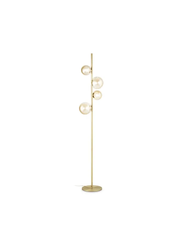 Ideal Lux Perlage PT4 lampada da terra a 4 luci - Ambra Offerta Del Giorno