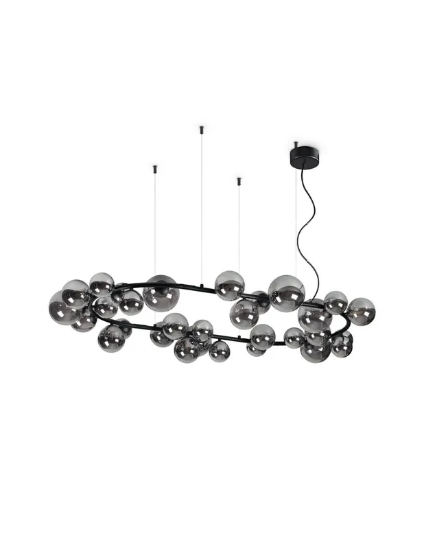 Saldi Ideal Lux Perlage SP30 lampadario moderno per soggiorno - Fumè